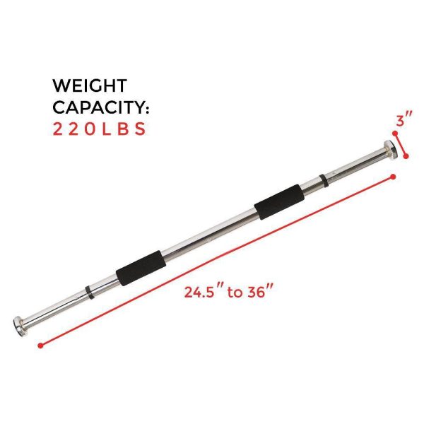 Sunny Health and Fitness Doorway Chin Up Bar (Max 220lbs) + 7-Piece Fitness Kit Online Hot Sale