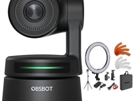 OBSBOT Tiny AI-Powered PTZ Webcam, 1080p HD + Ring Light Kit Online now