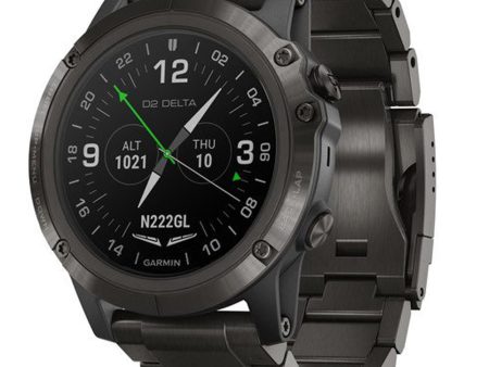 Garmin D2 Delta PX GPS Pilot Smartwatch with Pulse Ox Sensor, Titanium Band Sale