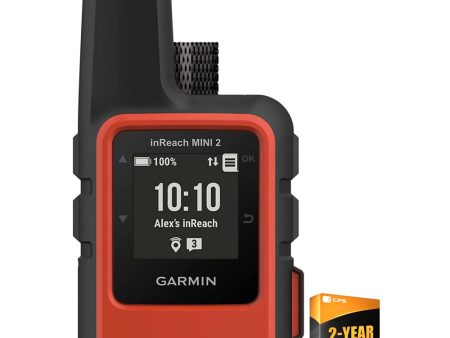 Garmin inReach Mini 2 Portable Satellite GPS Navigator (Flame Red) w  Warranty Bundle Online Hot Sale