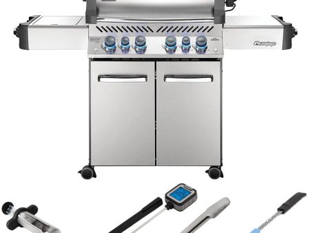 Napoleon Prestige 500 Natural Gas Grill w  Infrared Side Rear Burners +Accessories Bundle Supply