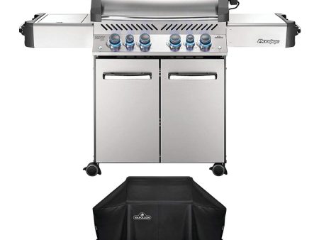 Napoleon Prestige 500 Propane Gas Grill with Infrared Side Rear Burners + Grill Cover on Sale