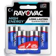 Rayovac High Energy C Alkaline Batteries 4 pk Carded Hot on Sale