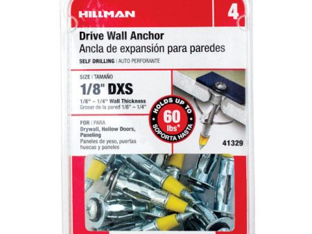 Hillman 1 8 in. D X 1 8 X-Short in. L Metal Round Head Drive Wall Anchors 20 pk For Discount