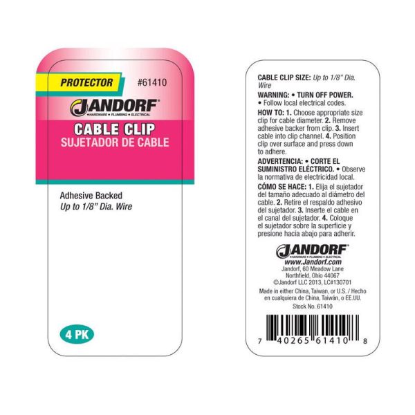 Jandorf 1 8 in. D X 0.76 in. L Natural Nylon Cable Clip Online