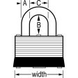 Master Lock 1-1 2 in. W Laminated Steel Warded Locking Padlock Online now