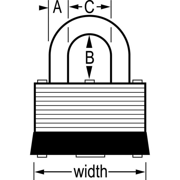 Master Lock 1-1 2 in. W Laminated Steel Warded Locking Padlock Online now