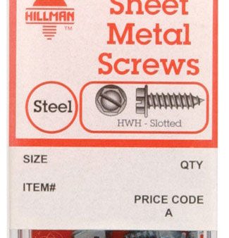 Hillman No. 8 X 1 in. L Slotted Hex Head Sheet Metal Screws 10 pk Fashion