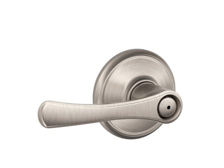 Schlage Avila Satin Nickel Bed and Bath Lever Right or Left Handed Supply