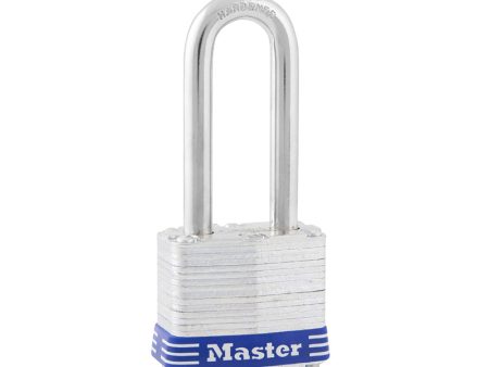 Master Lock 1-5 16 in. H X 1-5 8 in. W X 1-9 16 in. L Laminated Steel Double Locking Padlock on Sale