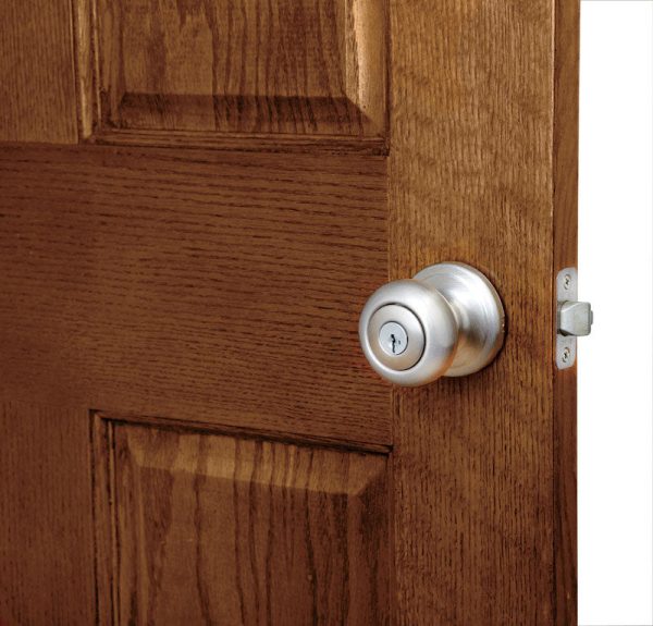 Kwikset SmartKey Juno Satin Nickel Entry Lockset KW1 1-3 4 in. Supply