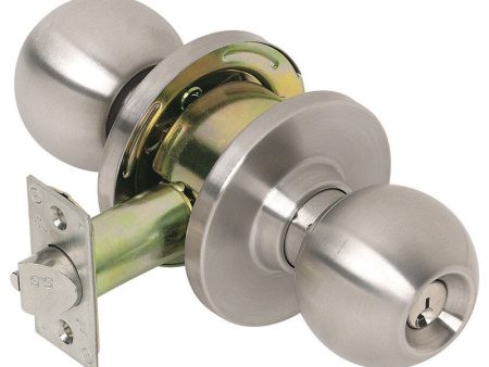 Tell Cortland Satin Chrome Entry Lockset 1-3 4 in. Cheap