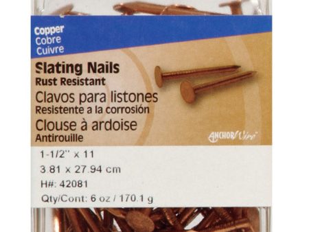 Hillman 1-1 2 in. Slate Copper Nail Flat Head Fashion