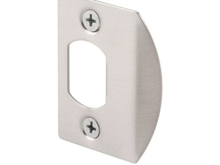 Prime-Line 2-1 4 in. H X 1-5 8 in. L Satin Nickel Steel Latch Strike Plate For Cheap