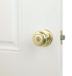 Kwikset SmartKey Juno Polished Brass Entry Lockset KW1 1-3 4 in. Fashion