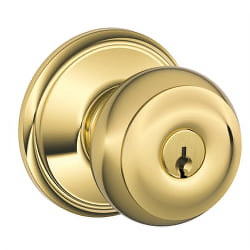 Schlage Georgian Bright Brass Entry Lockset 1-3 4 in. For Cheap