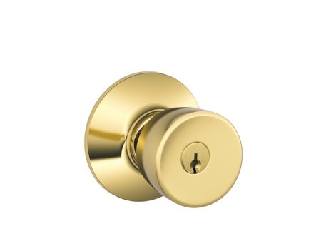 Schlage Bell Bright Brass Entry Lockset 1-3 4 in. For Discount