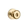 Kwikset SmartKey Juno Polished Brass Entry Lockset KW1 1-3 4 in. Fashion