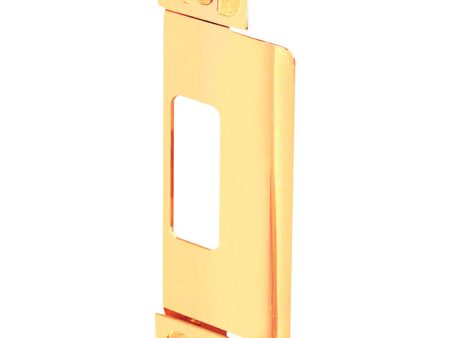 Prime-Line 4.75 in. H X 1.25 in. L Brass-Plated Steel Door Strike on Sale