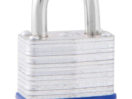 Master Lock 1 in. H X 11 16 in. W X 1-1 8 in. L Laminated Steel 4-Pin Cylinder Padlock Hot on Sale