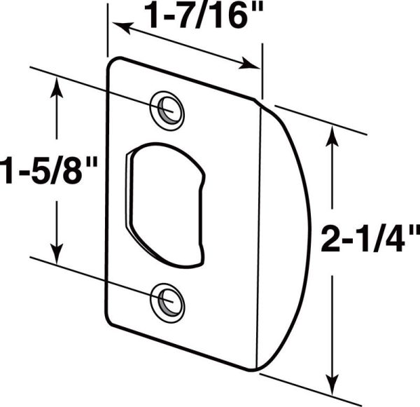 Prime-Line 2.25 in. H X 1.44 in. L Classic Bronze Steel Latch Strike Plate For Cheap