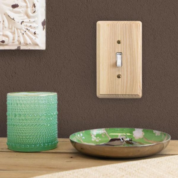 Amerelle Contemporary Unfinished Beige 2 gang Wood Toggle Wall Plate 1 pk Online Sale