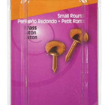 Hillman 7 16 in. Furniture Brass-Plated Brass Nail Round Head on Sale