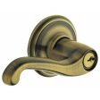 Schlage Flair Antique Brass Entry Lockset 1-3 8 in. For Sale