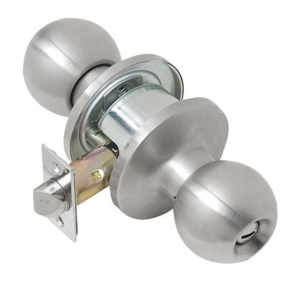 Tell Empire Satin Stainless Steel Storeroom Lockset 1-3 4 in. For Sale