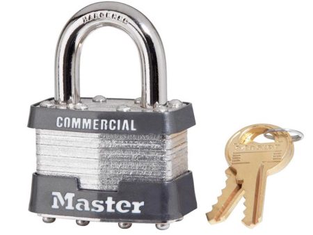 Master Lock 1-5 16 in. H X 1 in. W X 1-3 4 in. L Laminated Steel Double Locking Padlock Keyed Alike Sale