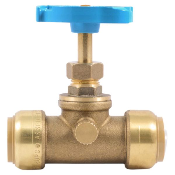 SharkBite 3 4 in. PTC X 3 4 in. Brass Stop Valve with Drain on Sale