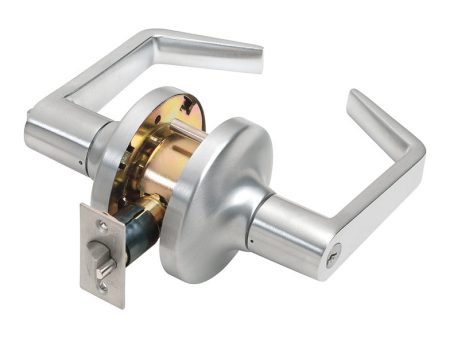 Tell Cortland Satin Chrome Entry Lockset 2 in. Hot on Sale