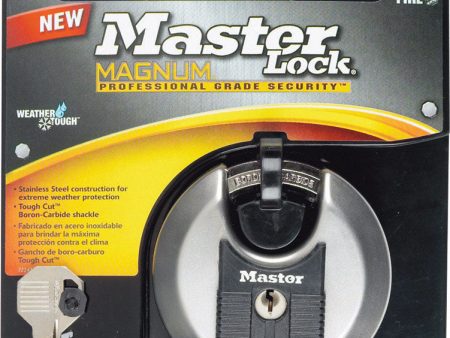 Master Lock 3-3 32 in. H X 1-13 64 in. W X 3-1 8 in. L Steel Ball Bearing Locking Disk Padlock Keyed For Sale