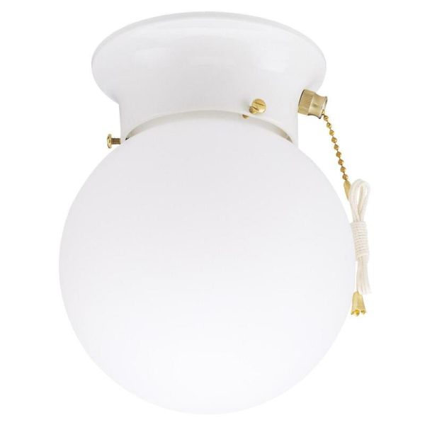 Westinghouse 7.25 in. H X 6 in. W X 6 in. L White Ceiling Fixture Online Sale