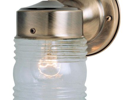 Westinghouse 1-Light Antique Brass Clear Wall Sconce Online now