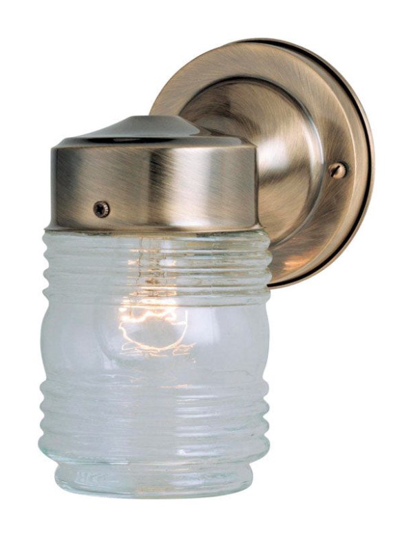 Westinghouse 1-Light Antique Brass Clear Wall Sconce Online now