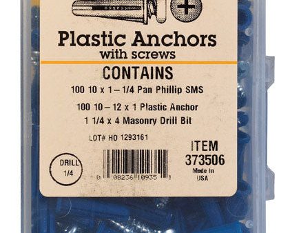 Hillman .19 in. D X 1 in. L Plastic Pan Head Conical Anchor Kit 201 pk Cheap