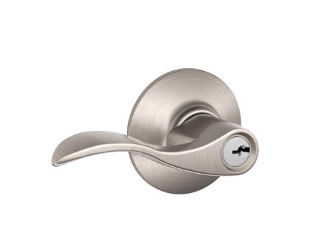 Schlage Accent Satin Nickel Entry Lockset 1-3 4 in. For Sale