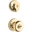 Kwikset SmartKey Juno Polished Brass Entry Knob and Single Cylinder Deadbolt KW1 1-3 4 in. Online now