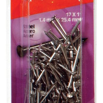 Hillman 17 Ga. X 1 in. L Bright Steel Wire Nails 1 pk 2 oz Hot on Sale