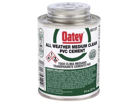 Oatey Clear All Weather Cement For PVC 8 oz Sale