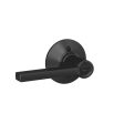 Schlage Latitude Matte Black Entry Lever 1-3 4 in. For Sale