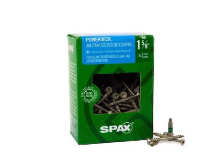 SPAX PowerDeck No. 8 cu in X 1-5 8 in. L Silver Star Trim Head Deck Screws 1 lb 170 pc For Cheap