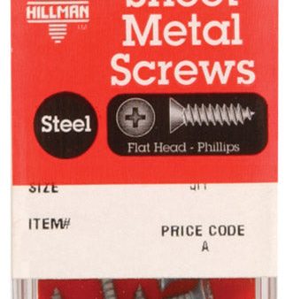 Hillman No. 8 X 1-1 2 in. L Phillips Flat Head Sheet Metal Screws 10 pk Sale