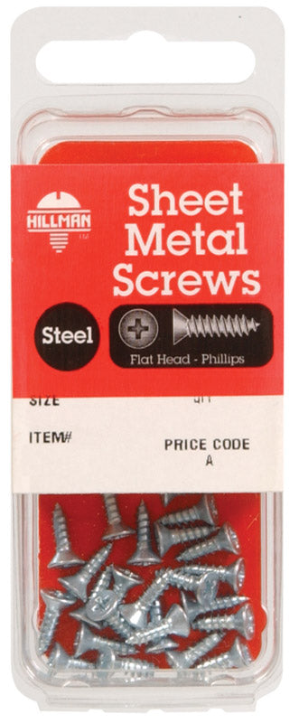 Hillman No. 8 X 1-1 2 in. L Phillips Flat Head Sheet Metal Screws 10 pk Sale