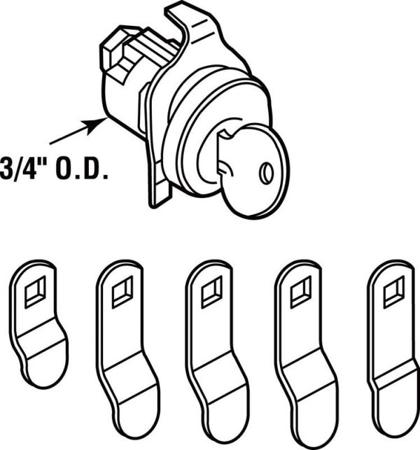 Prime-Line Nickel Steel Counter Clockwise Mailbox Lock Supply