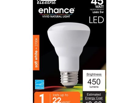 Feit R20 E26 (Medium) LED Bulb Soft White 45 Watt Equivalence 1 pk Supply