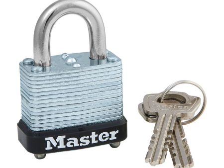 Master Lock Warded 1-1 16 in. H X 1-1 8 in. W Laminated Steel Warded Locking Padlock Cheap