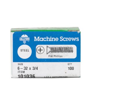 Hillman No. 6-32 X 3 4 in. L Phillips Flat Head Zinc-Plated Steel Machine Screws 100 pk Sale