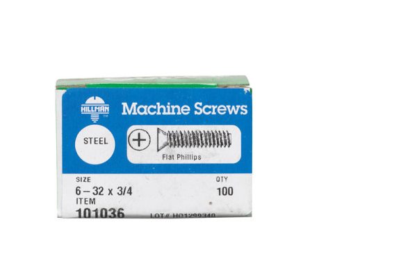 Hillman No. 6-32 X 3 4 in. L Phillips Flat Head Zinc-Plated Steel Machine Screws 100 pk Sale